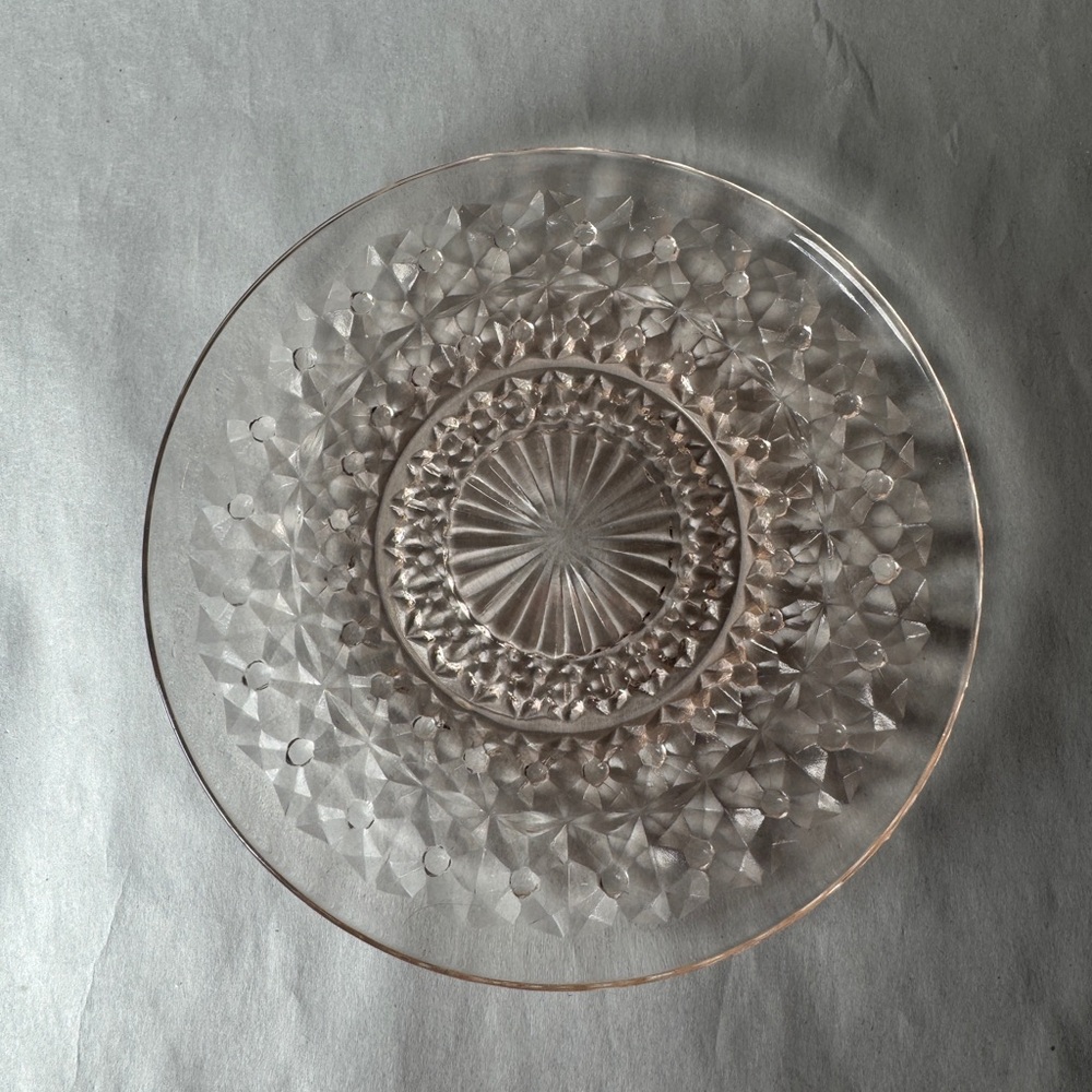 Vintage Pink Depression Glass 6” Salad Plate American Pattern Style